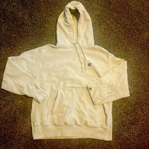 vintage champion hoodie greyish/whiteish preowned reverse weave size M